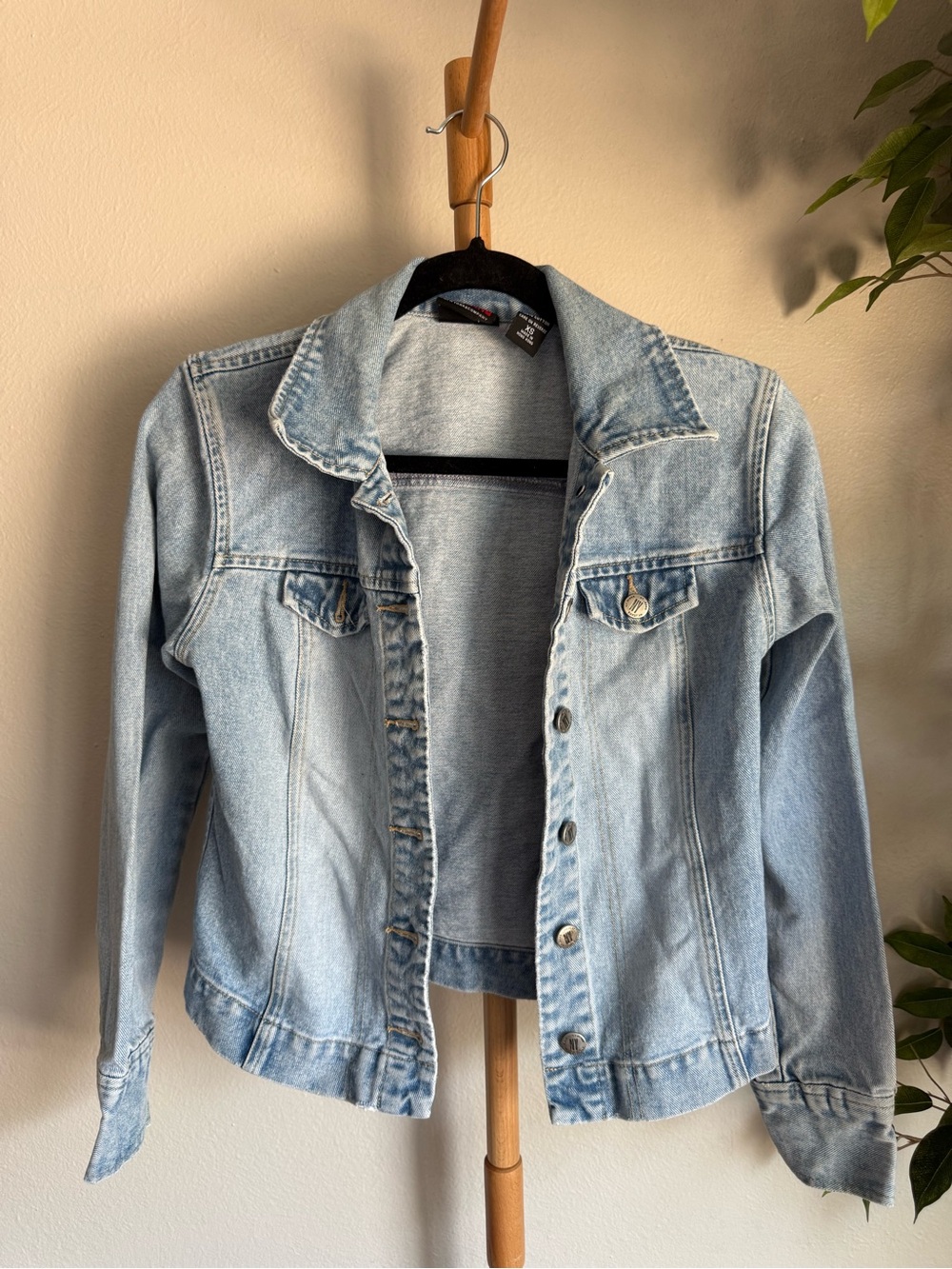 NY Jeans Blue Denim Jean Jacket 100% Cotton Women’s Size XS